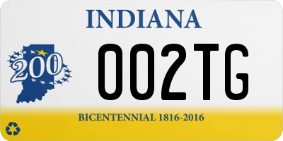 IN license plate 002TG