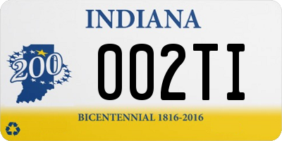 IN license plate 002TI