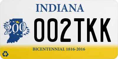 IN license plate 002TKK