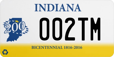 IN license plate 002TM