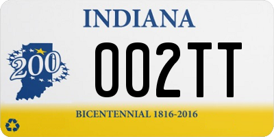 IN license plate 002TT