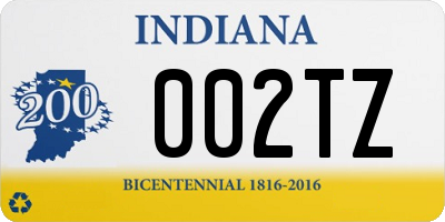 IN license plate 002TZ