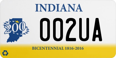 IN license plate 002UA