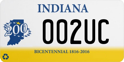 IN license plate 002UC