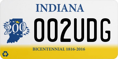 IN license plate 002UDG