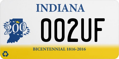 IN license plate 002UF