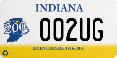 IN license plate 002UG