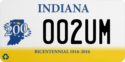 IN license plate 002UM