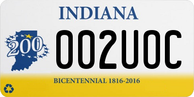 IN license plate 002UOC