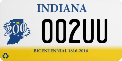IN license plate 002UU