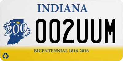 IN license plate 002UUM