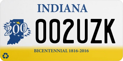 IN license plate 002UZK
