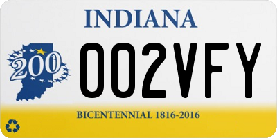 IN license plate 002VFY