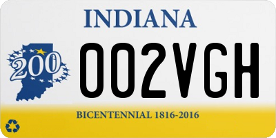 IN license plate 002VGH