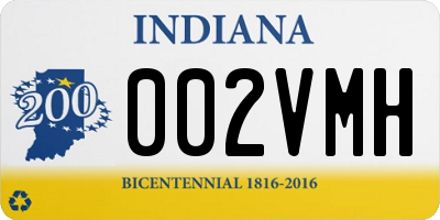 IN license plate 002VMH