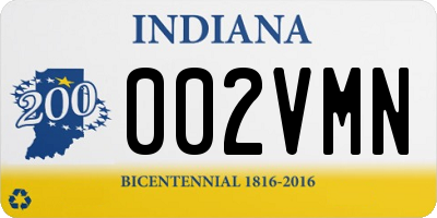 IN license plate 002VMN