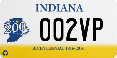 IN license plate 002VP