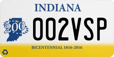 IN license plate 002VSP