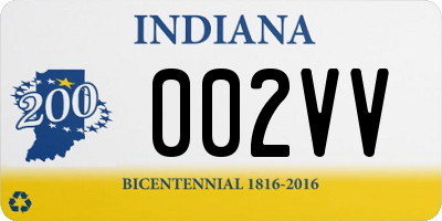 IN license plate 002VV