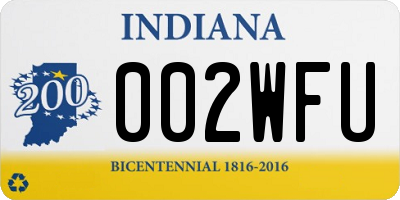 IN license plate 002WFU