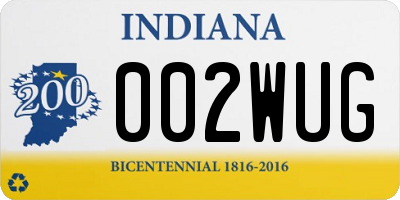 IN license plate 002WUG