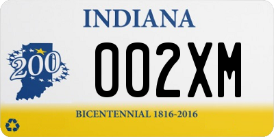 IN license plate 002XM