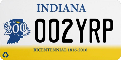 IN license plate 002YRP