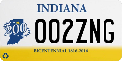 IN license plate 002ZNG