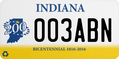 IN license plate 003ABN