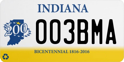 IN license plate 003BMA