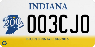 IN license plate 003CJO