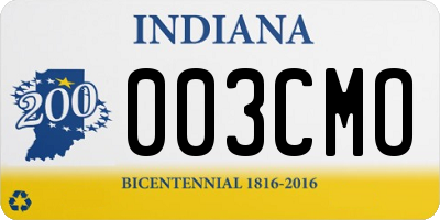IN license plate 003CMO