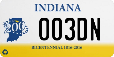 IN license plate 003DN