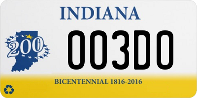 IN license plate 003DO