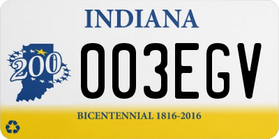 IN license plate 003EGV