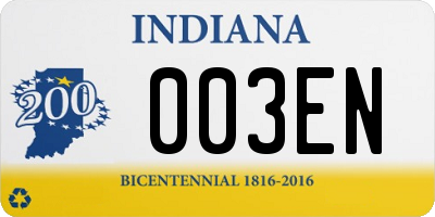 IN license plate 003EN