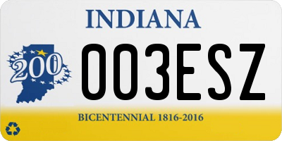 IN license plate 003ESZ