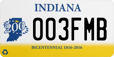 IN license plate 003FMB