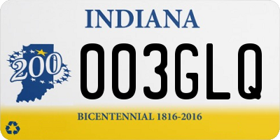 IN license plate 003GLQ