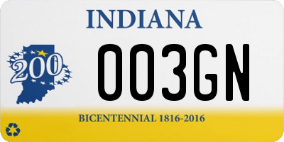 IN license plate 003GN