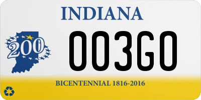 IN license plate 003GO