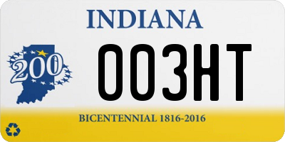 IN license plate 003HT