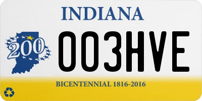 IN license plate 003HVE
