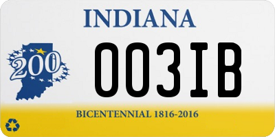 IN license plate 003IB