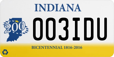 IN license plate 003IDU