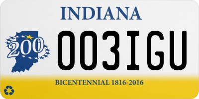 IN license plate 003IGU