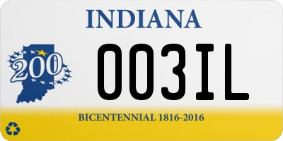 IN license plate 003IL