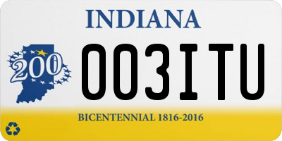 IN license plate 003ITU