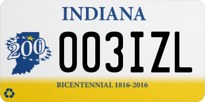 IN license plate 003IZL