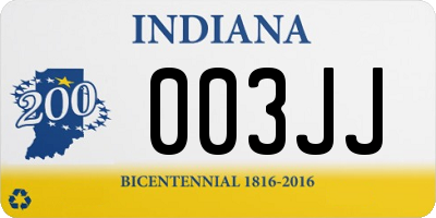 IN license plate 003JJ